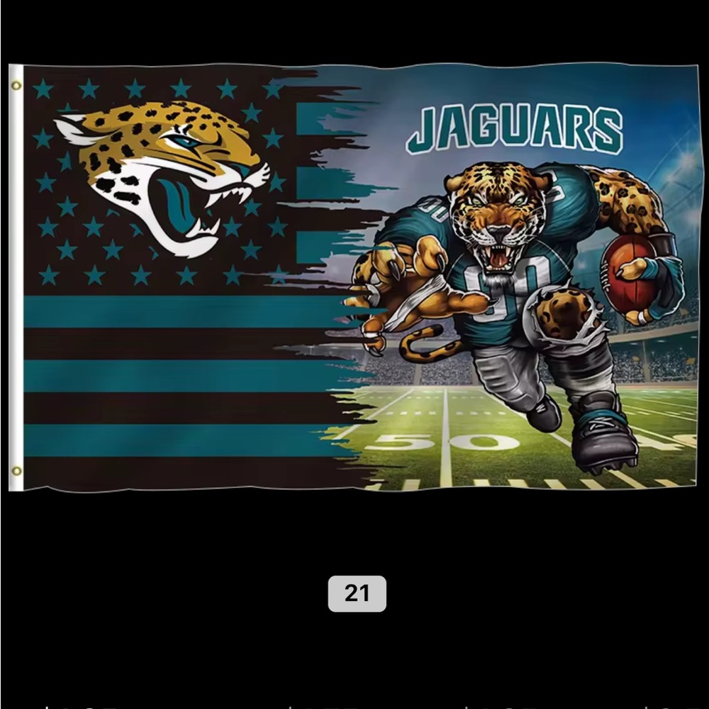 Jacksonville Jaguars Themed Flag